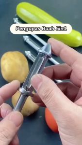 5in1 Peeler Stainless Steel Pengupas Buah dan Sayur Pembuka Tutup Botol Pisau Pengupas Multifungsi