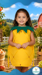 Nutrition Month Pinya / Pineapple V2 Vegetables and Fruits Cosplay Costume For Kids