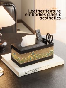 MR ART | Luxury Chinese Style Tissue Box Leather