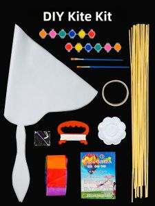 XIAOYAOJIN | Childrens Cartoon DIY Colorable Bamboo Kite Kit