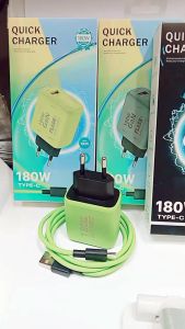 Charger Casan Hp MODEL 139 Super Vooc Gan 180W Batok + Kabel USB For Android Support Fast Charging