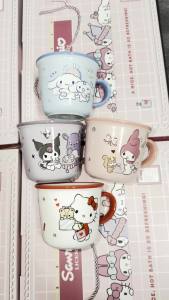 Sanrio | 340Ml Cartoon Sanrio Hello Kitty My Melody Cinnamoroll Kuromi Ceramics Kawaii Mug Beautiful Cutlery cup child Birthday Gift