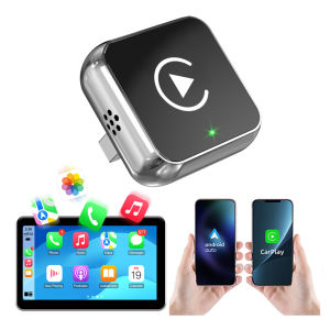 Grandnavi | 2IN1 Wireless Carplay Android Auto Adapter Box Wired To Wireless Plug and Play 5Ghz WiFi Type-C/USB For Ford Toyota VW Peugeot