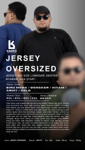 Big Size Kaos Jersey Oversize Kabiro Kasual Jumbo Maxi Muslim Olahraga Pria Original 3XL 4XL 5XL 6XL