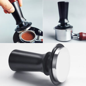 51/53/58mm black Calibrated Espresso Tamper Coffee Tampers with Spring Loaded Espresso Stainless Steel Tamper for Portafilter