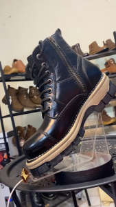 Borsa sepatu bot boots kulit asli pria Aviator