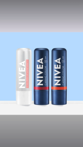 Nivea Care & Color Lip Balm Set – Deep Red Creamy Coral (4.8g x 2) + Hyaluronic Rose (5.2g) | Moisturizing Tinted Lip Care with UV Protection | Made in Korea