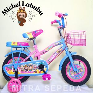 Sepeda Anak Perempuan Mini Atlantis Happy Bunny 12 Inch Ban Busa