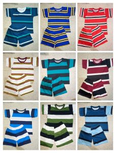 ZRZ Onhand Actual Picture Stripes Kids Terno Short 1-3 years old Fabric: S.Cotton