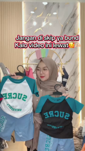 Setelan Anak Laki-Laki Dan Perempuan Usia 1-5 Tahun Kaos Anak Motif Terbaru Celana Denim Baju Anak Kekinian