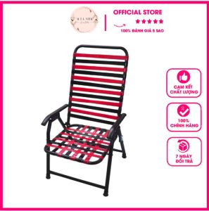 [Dày đẹp] Ghế xếp vỉa hè tựa lưng ghế thư giản vỉa hè ghế xếp cafe dây nhựa đan siêu bền chắc công ty duy Phương chịu lực 150kg khung sắt chắc chắn - MIA SILK