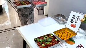 Stainless Steel Square Plate Tray With Lid Rectangular Food Storage Pan Commercial Dish Tray Large Refreshing Lunch Box Container