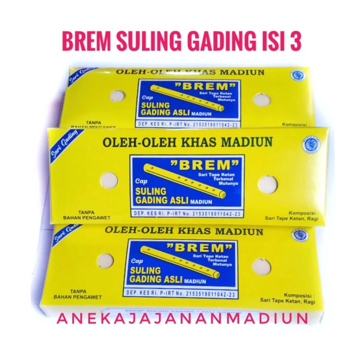 Brem Suling Gading Asli Madiun isi 3 Rasa original | Lazada Indonesia