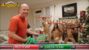 Inflatable Reindeer Antler Ring Toss Game for Christmas Party Supplies Xmas Target Game Toy