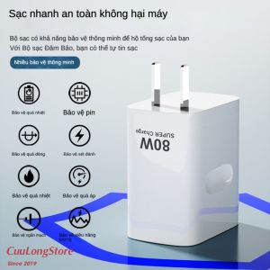 Củ Sạc Nhanh Oppo 65W 80W cục sạc Xiaomi Android bộ sạc nhanh usb shop cuu long