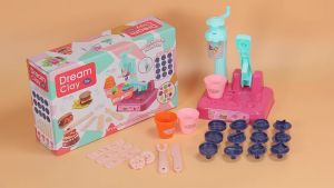 Bộ đất nặn đất sét máy làm kem làm bánh kèm 24 chi tiết cao cấp nguồn gốc từ bột mỳ an toàn cho trẻ DreamClay