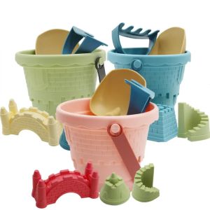 Childrens Castle Sand Digging Sets Sand Scoop Summer Toy Beach Toys Sand Box for Kids Outdoor Baby Educational Interactive Gift