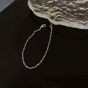 Minimalist Fine Bracelet for Women Student Party Stackable Simple Design Fashion Jewelry Accessories Silver Gold Alloy Plated