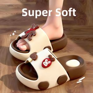 Non-slip Thick Sole Adorable Slippers One-word Sandals