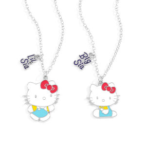 Sanrio | 1Pair of Hello Kitty Couple Necklaces Best Friend Pendant Necklaces Valentines Day Gift Accessories