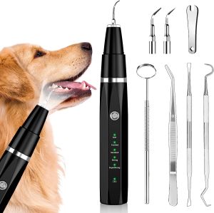 Pet Plaque Remover for Teeth Pet Ultrasonic Tooth Cleaner Toothbrush Teeth Cleaning Kit -Tartar Remover for Teeth Stains for Dogs and Cats
