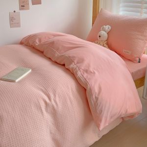 Bộ Chăn Ga Gối Cotton Vo Sợi Đơn Giản