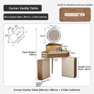 French Princess Style Jewelry Vanity with Storage