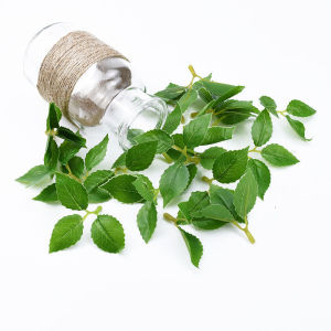 50Pcs Artificial Green Leaves Plants Garden Wedding Decorative Flowers Wreaths Christmas Decor for Home Decor DIY Accessories