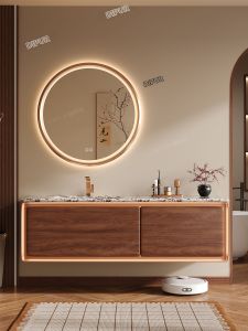 DIPURUI | High End Customized Antique Style Walnut Finish Bathroom Vanity