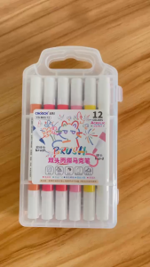 Hộp 12 Cây Bút Màu Acrylic Marker Hai Đầu (Acrylic Marker BRUSH) M05-12