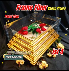 Kotak Hantaran Seserahan Fiber Figura Isi 2/3 Pcs dengan Kaki Sudut Tutup Mika dan Siku Tampilan Mewah Alas Tripleks Box XL + L Penuh Pakai-Kaki