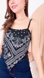 17.wear Baju Tanktop Wanita Dewasa IMPORT REAL PICT - Baju Tanktop Wanita Korea Chichi Mimi Slayer Fit to M - Bahan Knit Import (COD/Bayar Ditempat)