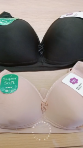 SOREX 17239 BRA SOREX TANPA KAWAT SUPER SOFT CUP BESAR KAIT 3 BUSA SEDANG BASIC SETARA CUP C - BH SOREX - PAKAIAN DALAM WANITA