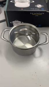 Nồi inox Scanpan STS 18/20cm dùng cho mọi loại bếp inox 18/10 siêu bền đáy 3 lớp bắt nhiệt nhanh và đều - 75251800/75252000