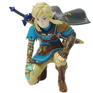 12cm Legend Of Zelda Anime Link Kingdom Of Tears Squatting Position Statue Game Pvc Handheld Models Dolls Ornaments Gifts