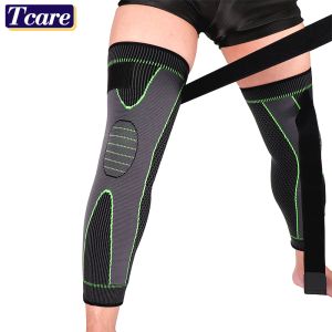 1 PCS Sports Leg Support Lengthen Stripe Sport Knee Protector Pads Non Slip Bandages Leg Brace Leggings Long Knee Pads Knee Warm Sleeves