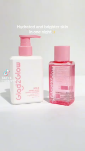 Glad2Glow Milk Amino Acids Brightening Cleanser 80ml pembersih wajah 100% original