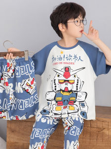 SHAPRA | Cartoon Aircraft Cotton Short Sleeve Pajamas