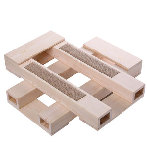 Boutique Solid Wood Pet Short-Legged Cat Planting Public Borrowing with Wooden Frame Pedal Tool with Cat Handy Gadget with Cat Climber Cat Scratch Board