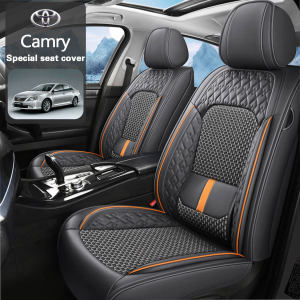 Toyota Camry summer car seat cover/PU leather seat cover with lumbar support design/2025 new breathable ice silk plus PU leather design