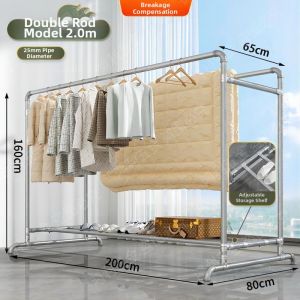 Thickened Galvanized Steel Clothes Drying Rack