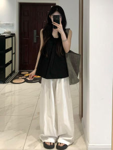 Ge·an·fei | Stylish Sleeveless Tank Top Wide Leg Pants Suit New