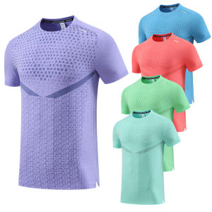 3D Print Gym Shirts Fashion Running Casual Outdoor Jogging Breathable Workout Short Sleeves Nylon Quick Dry Training New Tee