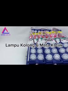 LAMPU LED 6 MATA 2X3 TIMBUL KOLONG BAK MOBIL TRUK MOTOR 12VOLT 24VOLT