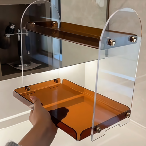 จักรวาลของความงาม Acrylic Multi-layer Storage Rack สำหรับเครื่องสำอาง น้ำหอม ครีม หน้ากาก สำหรับโต๊ะแต่งหน้าในห้องน้ำ