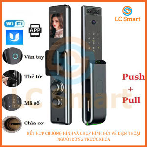 Khóa vân tay cao cấp Push Pull PP3  tích hợp CAMERA kết nối WIFI - BH 12 tháng - Tùy chọn