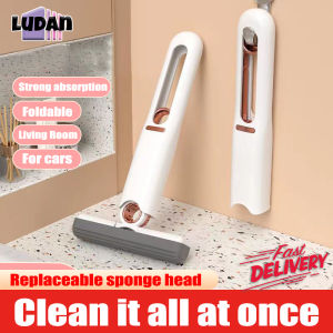 🌈Super cleaner 😍 Portable Mini Mop Ceramic Drill Floor Cleaning Suitable for Kitchen Bathroom Living Room Car Sponge Mop Easy to Store Wet Dry Dual Use Kitchen Water Absorption Car Desktop Glass Cleaning