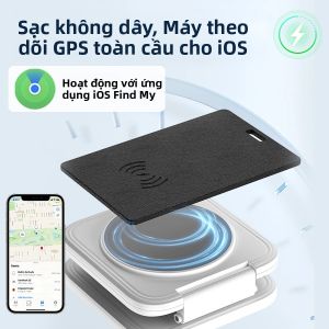Thiết Bị Định Vị GPS Thông Minh Có Thể Sạc Lại Tương Thích Với iPhone Hệ Điều Hành iOS Chống Thất Lạc Tìm Kiếm Ví Chìa Khóa Tích Hợp Bluetooth Được Chứng Nhận MFi