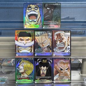 Bandai | 8Pcs OPCG OP02 English One Piece Anime Collection Card Smoker Garp Sanji Magellan Zephyr Lvankov Kinemon Newgate Game Cards