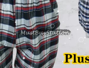 MBS Plus Size 8XL - 10 XL Men Plaid Biggest Short Pants Seluar Pendek Lelaki Petak
